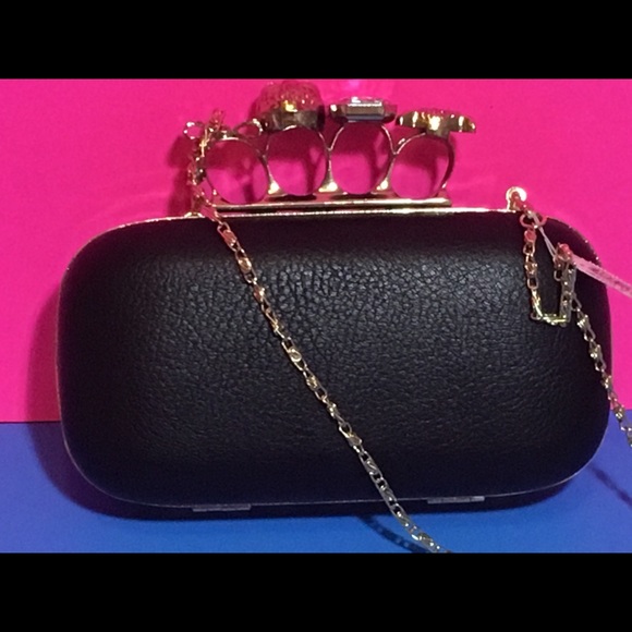 SOLD! Natasha Couture Jeweled Studded Clutch NWT - Picture 7 of 8